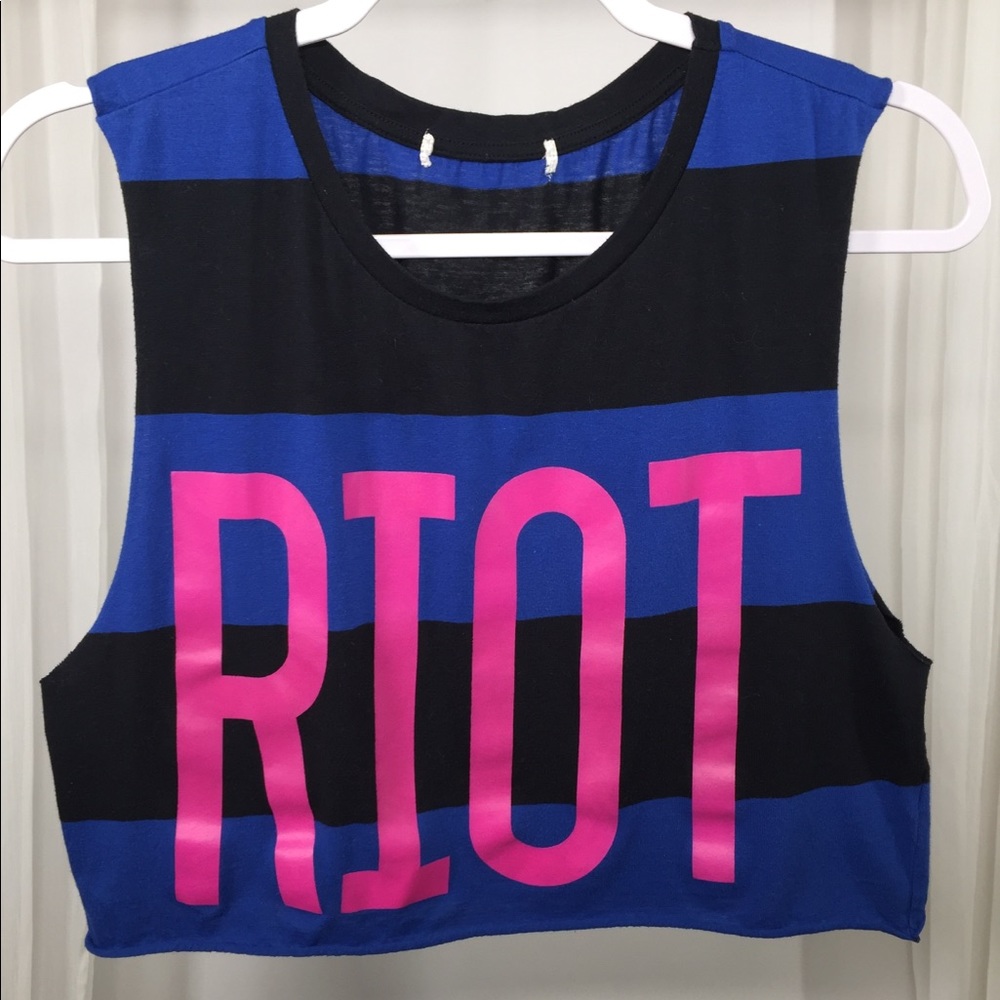 Color Block Riot Crop Tank - Picture 3 of 5